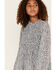 Image #2 - Hayden Girls' Ditsy Floral Long Sleeve Ruffle Top, Blue, hi-res