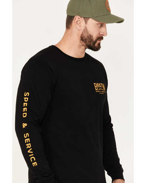 Brixton Men's Tune Up Long Sleeve Graphic T-Shirt, Black, hi-res