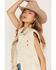 Image #3 - Wrangler X Coors Banquet Women's Embroidered Denim Vest, Ivory, hi-res
