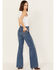 Image #3 - Wrangler Women's Wanderer Dark Wash High Rise Stretch Modern Flare Jeans, Dark Wash, hi-res