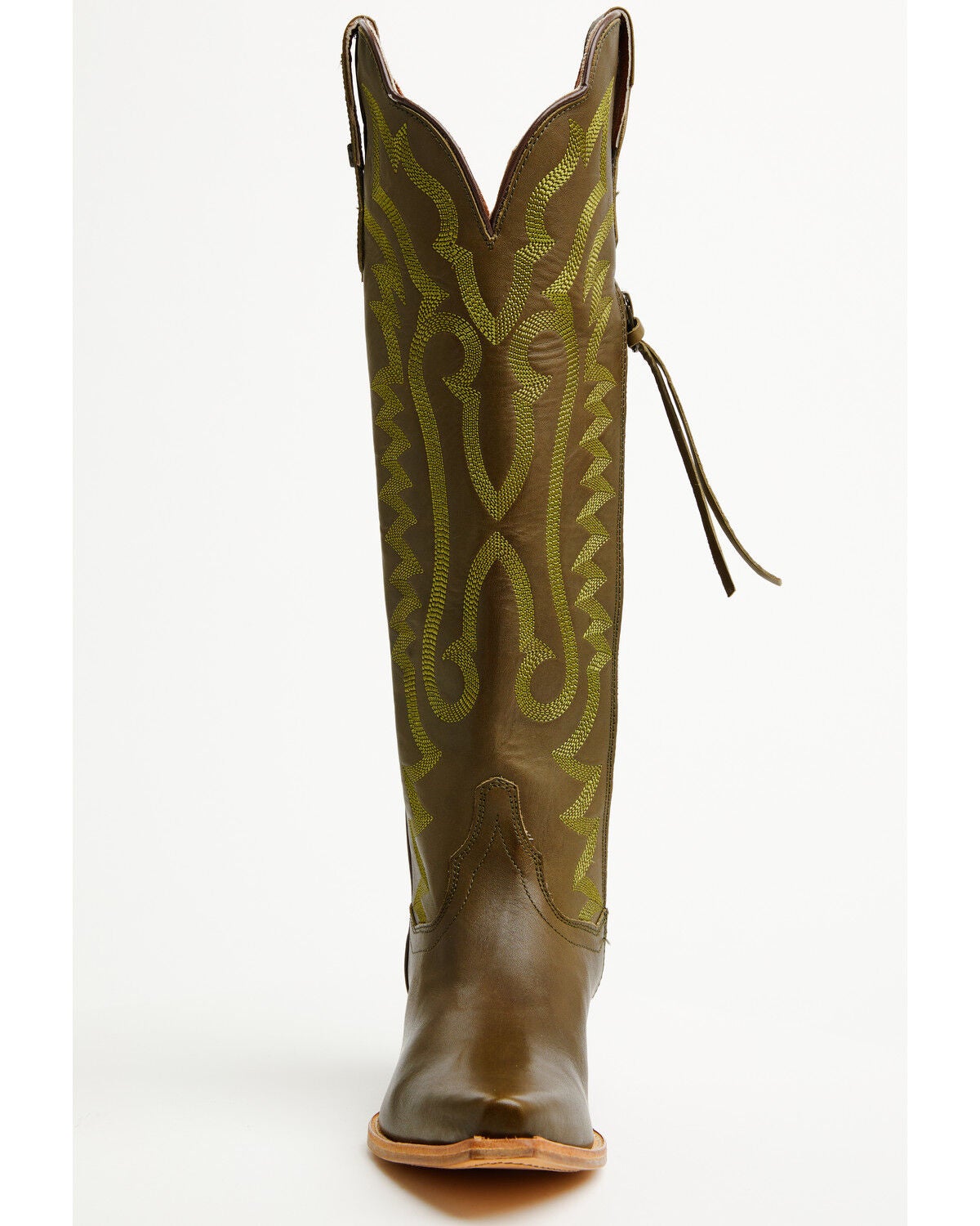 Image #4 - Dan Post Women's Heartland Tall Western Boots - Snip Toe, Olive, hi-res
