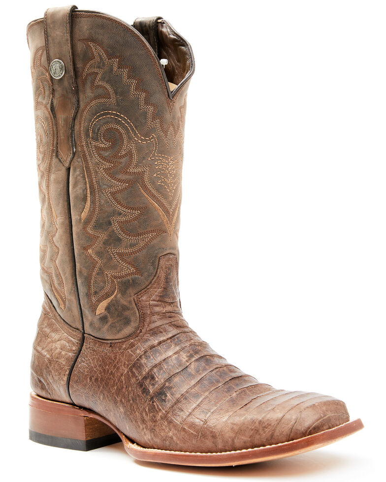Tanner Mark Men's Nicotine Western Boots - Broad Square Toe, Brown, hi-res