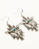Image #2 - Shyanne Women's Silver Dakota Southwestern Longhorn Earrings, Silver, hi-res