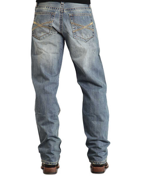 Image #1 - Stetson 1520 Fit Classic "X" Stitched Jeans - Big & Tall, Med Wash, hi-res