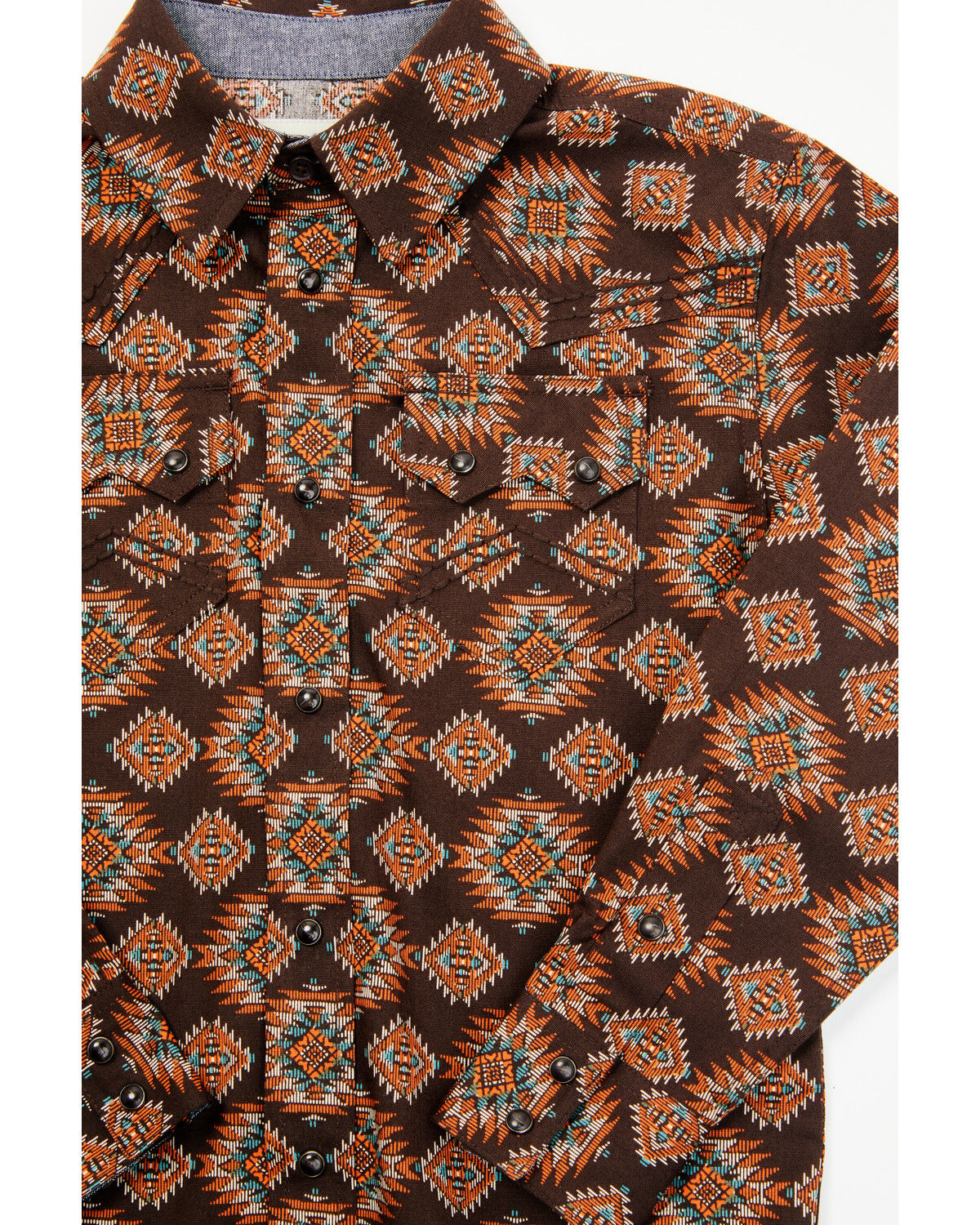 Image #2 - Cody James Toddler Boys' Bite The Bullet Southwestern Print Long Sleeve Western Shirt, Brown, hi-res