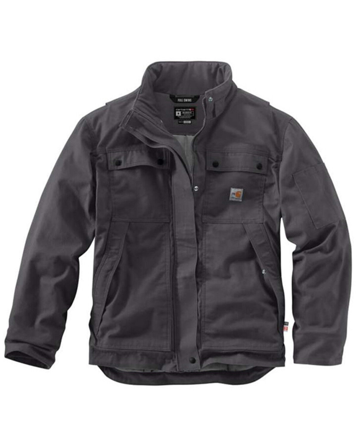 Image #1 - Carhartt Men's FR Full Swing Quick Duck Work Coat, Dark Grey, hi-res