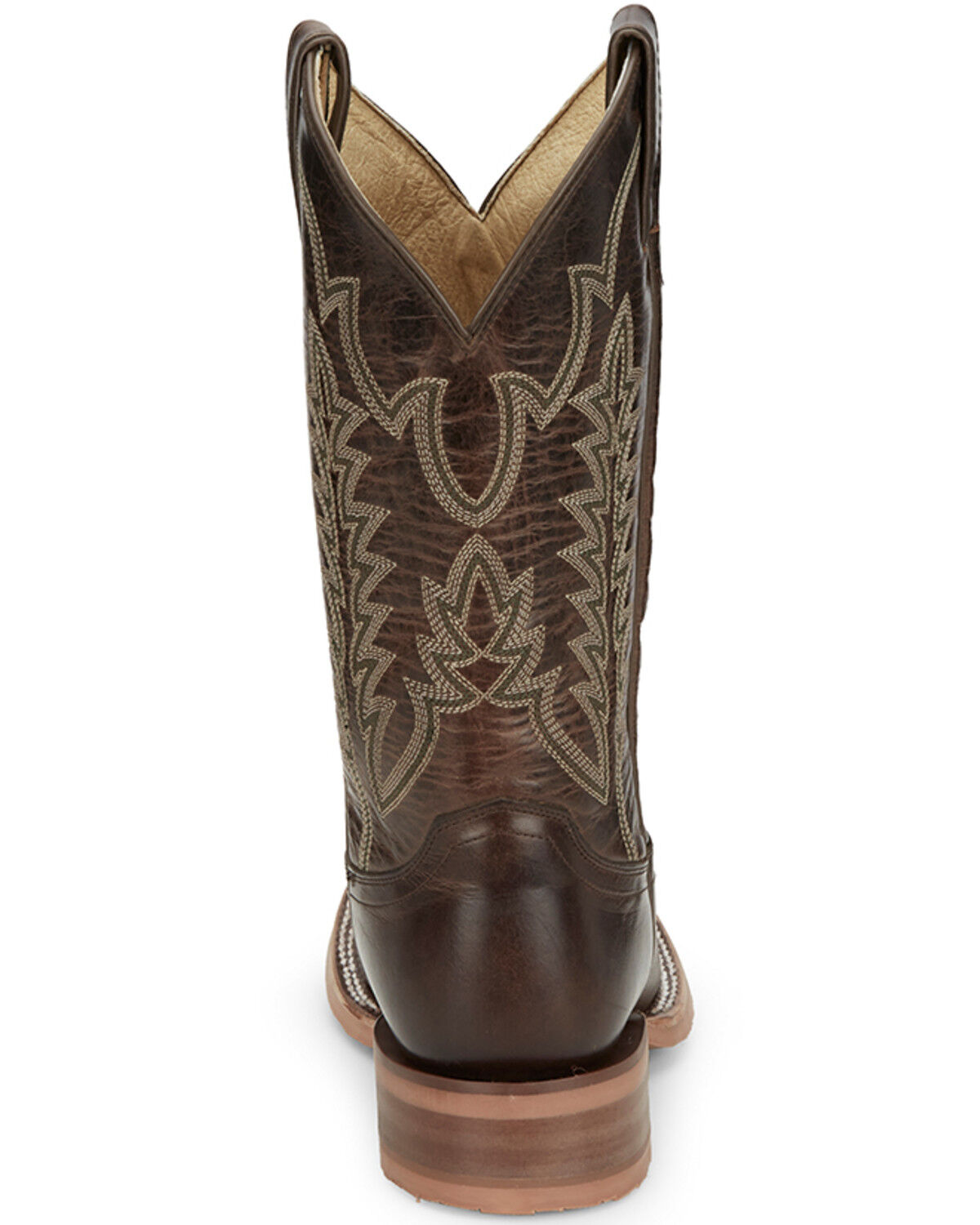Image #5 - Justin Men's Lyle Umber Western Boots - Broad Square Toe, Dark Brown, hi-res