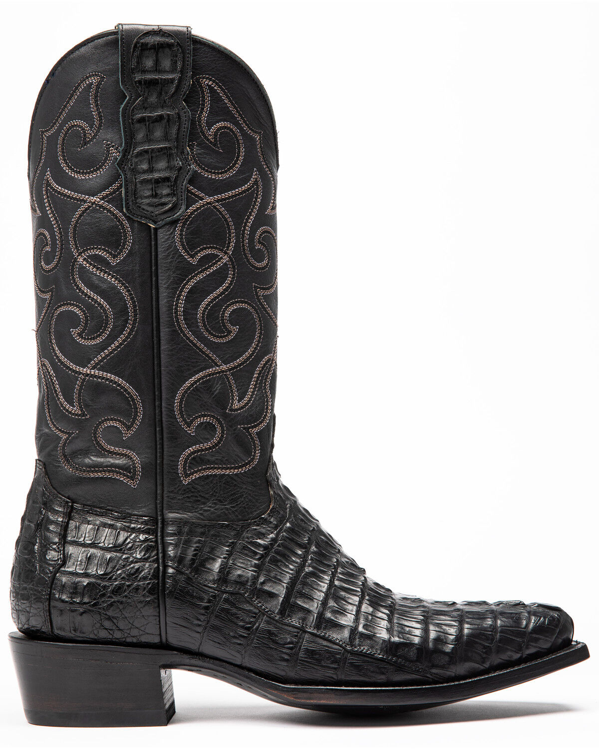 Image #2 - Moonshine Spirit Men's Rock City Fuscus Caiman Western Boots - Snip Toe, Black, hi-res