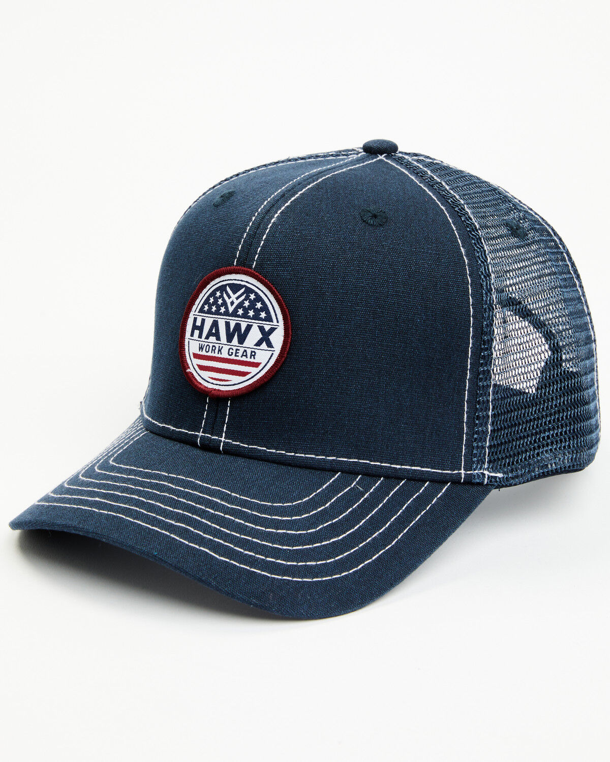 Image #1 - Hawx Men's Stars & Stripes Logo Patch Ball Cap, Navy, hi-res