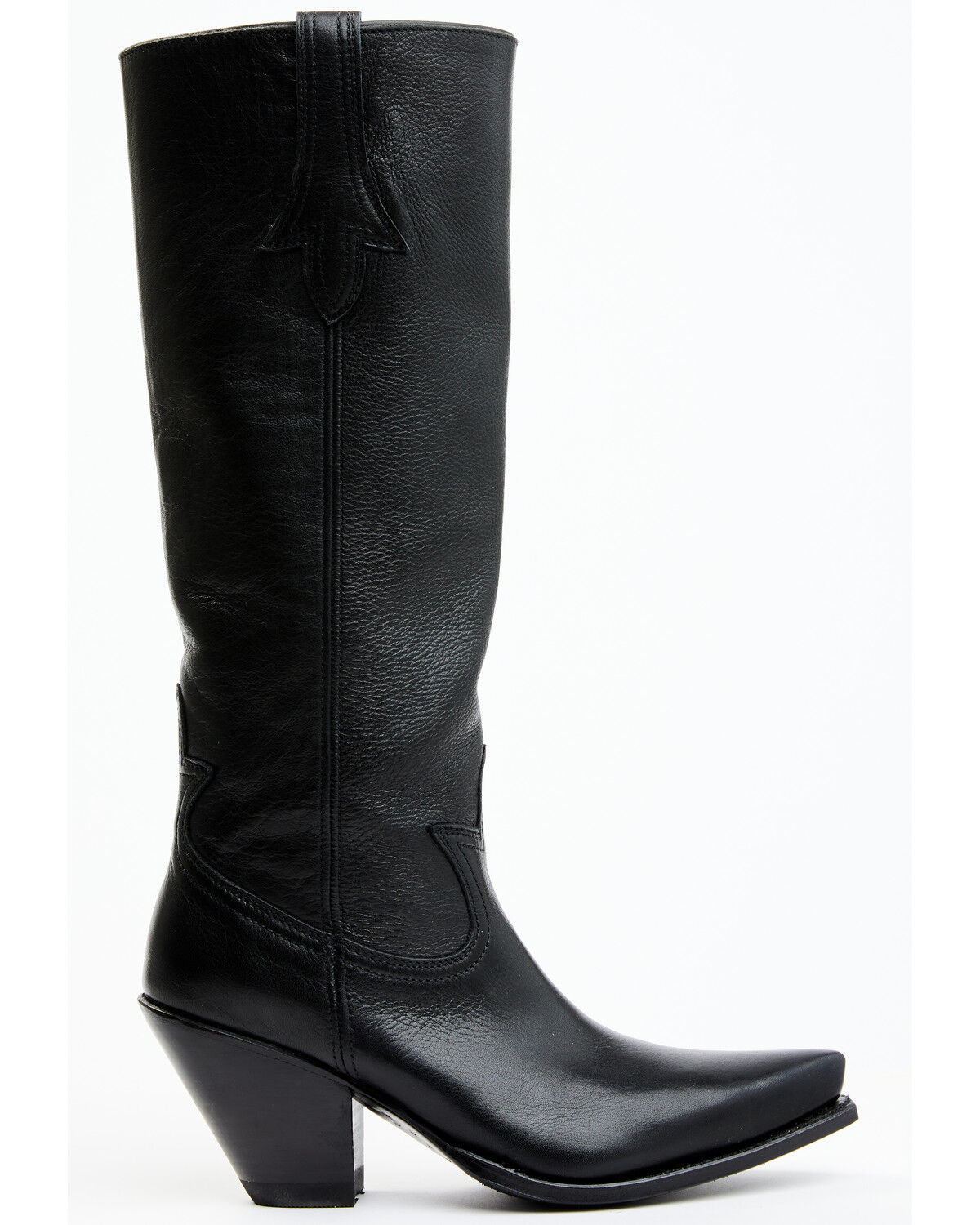 Image #2 - Sendra Women's Diana Slouch 15" Pull On Western Boots - Snip Toe, Black, hi-res