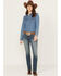 Image #1 - Ariat Women's Medium Wash Mid Rise Michela Straight Stretch Jeans, Medium Wash, hi-res