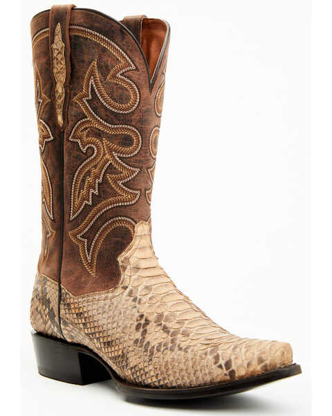 Dan Post Men's Exotic Python Western Boots - Snip Toe, Natural, hi-res