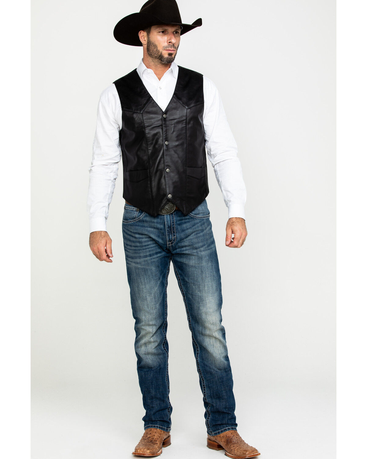 Image #6 - Liberty Wear Men's Jackson Lambskin Leather Vest, Black, hi-res