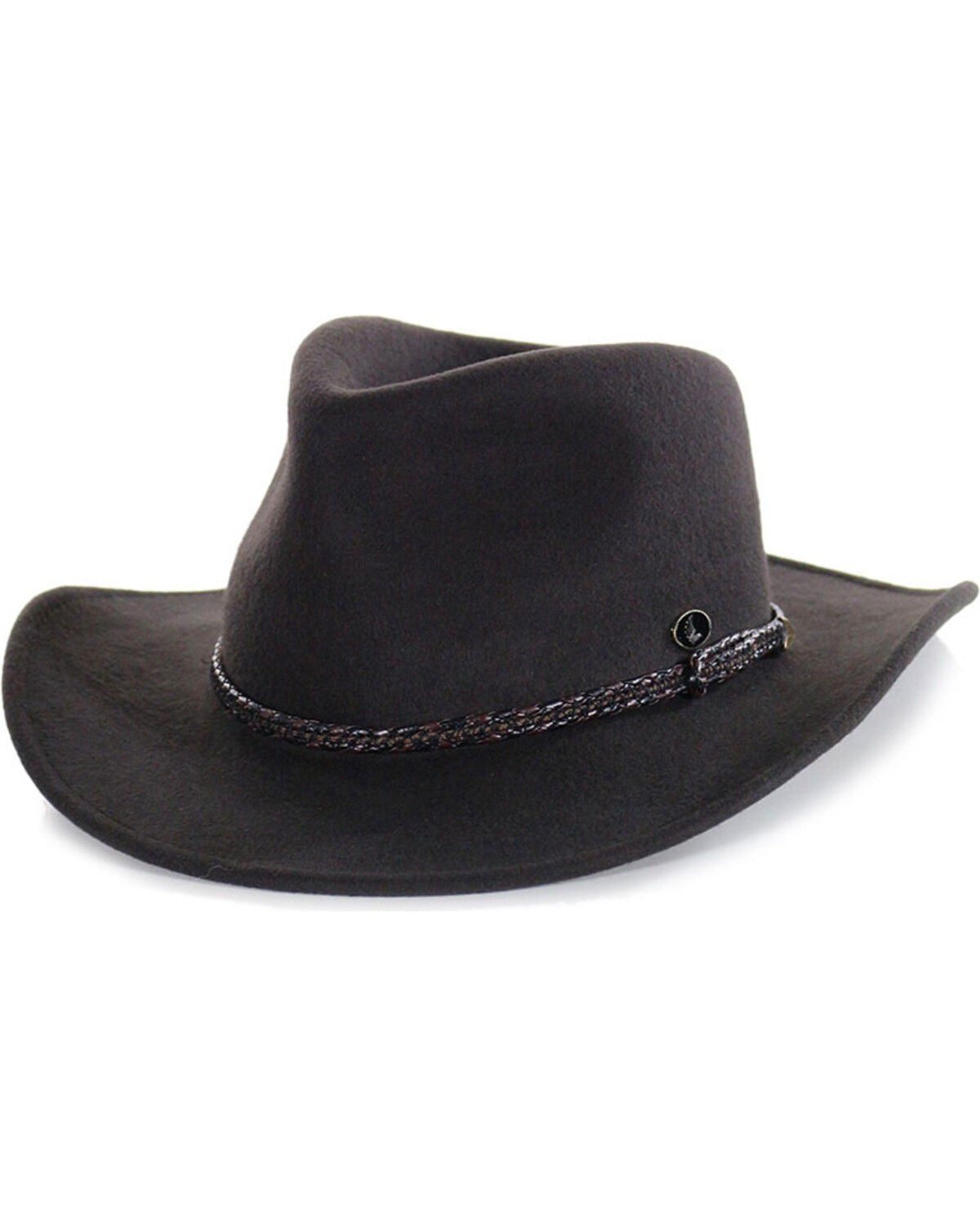 Cody James Men's Outback Wool Hat, Chocolate, hi-res