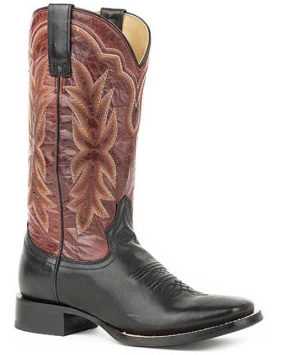 Stetson Women's Jessica Western Boots - Broad Square Toe, Black, hi-res