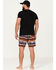 Image #3 - CINCH MEN'S MULTI-COLORED FLORAL DRAWCORD BOARD SHORTS, Purple, hi-res