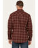 Image #4 - Carhartt Men's FR Plaid Print Long Sleeve Snap Western Work Shirt, Burgundy, hi-res