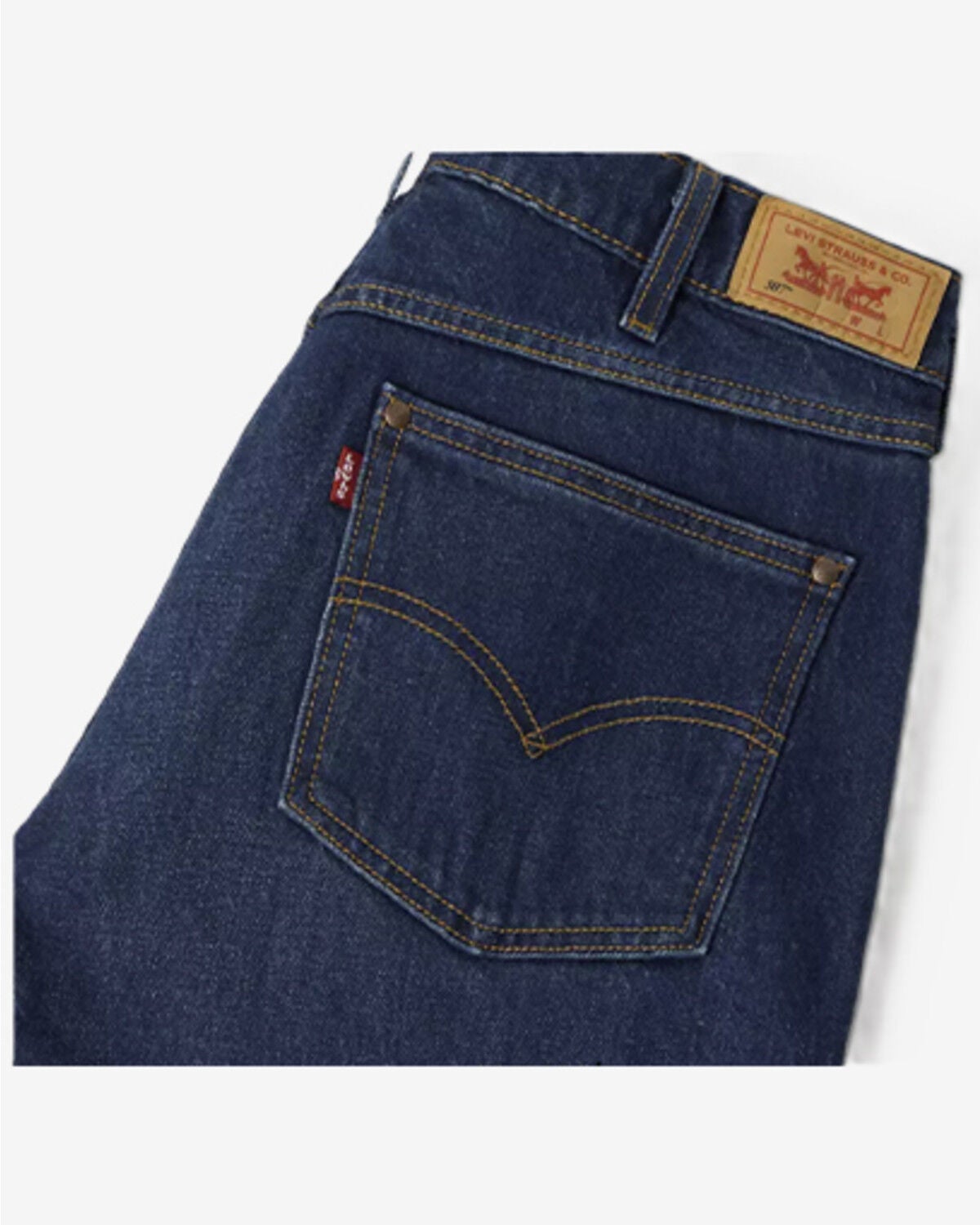 Image #4 - Levi's Men's 507 The Classics Dark Wash Western Slim Bootcut Stretch Denim Jeans, Dark Wash, hi-res