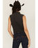 Image #4 - Wrangler Retro Women's Distressed Sleeveless Snap Cropped Western Shirt, Black, hi-res