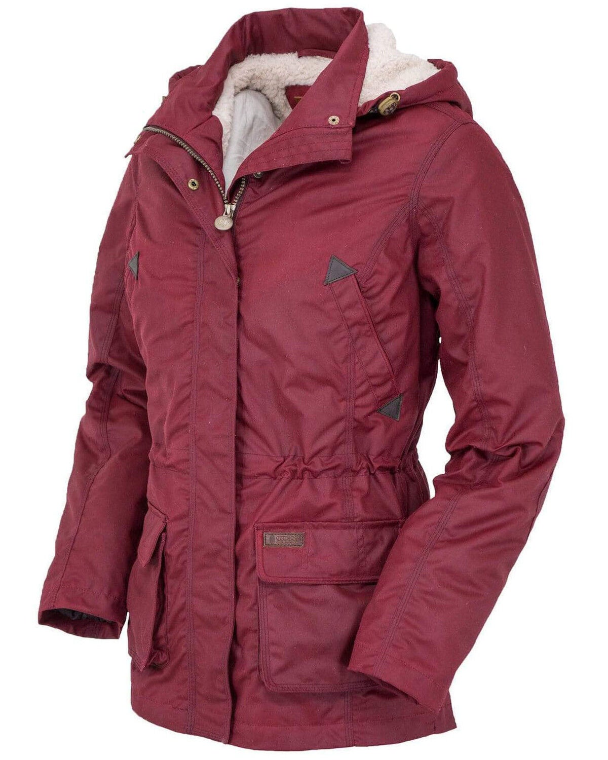 Image #3 - Outback Trading Co. Women's Berry Adelaide Oilskin Jacket - Plus, Red, hi-res