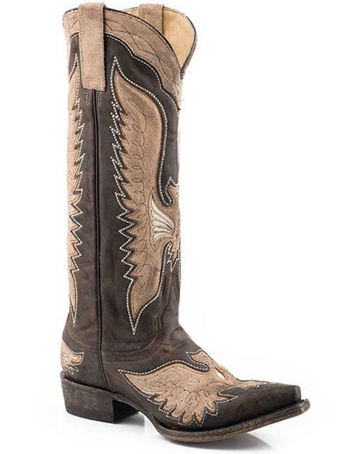 Image #1 - Stetson Women's Lottie Western Boots - Snip Toe, Brown, hi-res