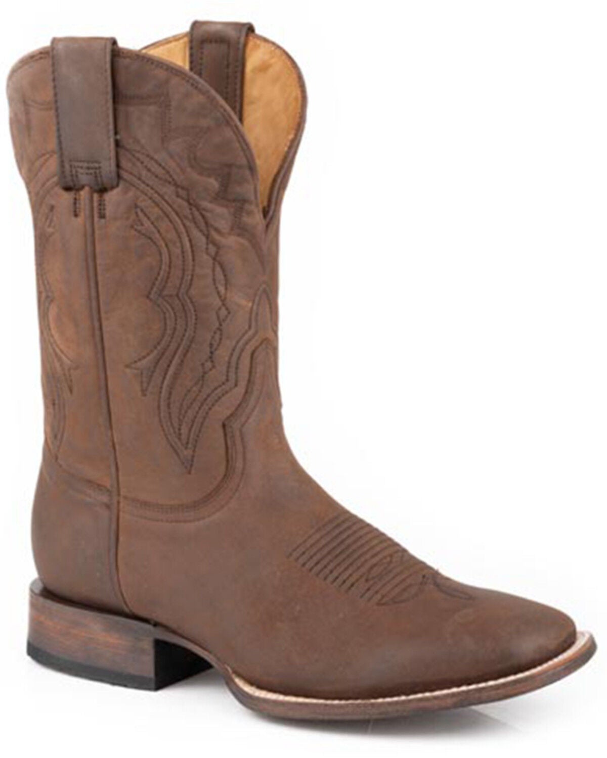Stetson Men's Cassidy Western Boots - Broad Square Toe, Brown, hi-res