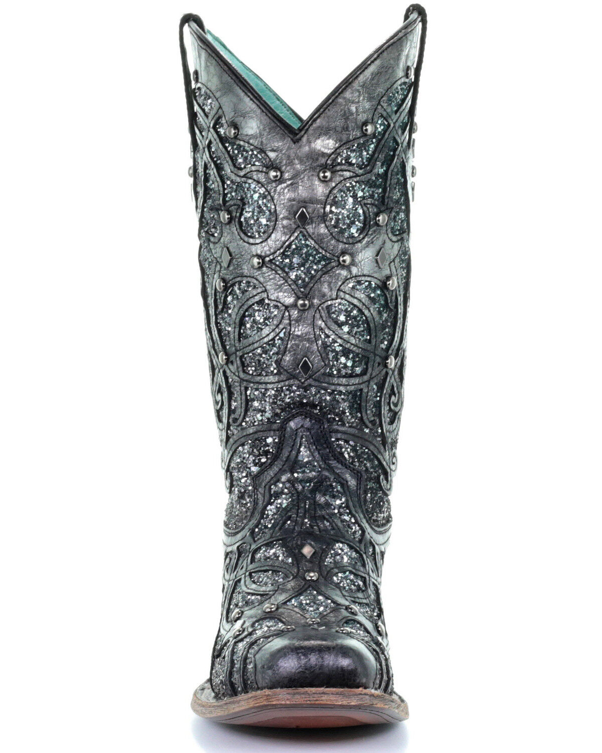 Image #5 - Corral Women's Glitter Inlay Western Boots - Square Toe, , hi-res