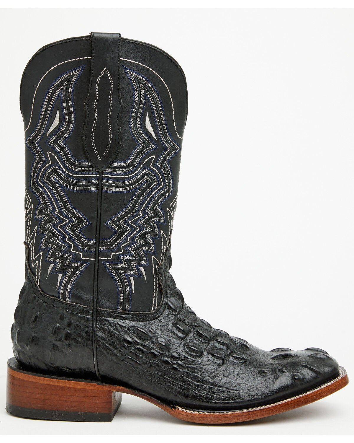 Image #2 - Cody James Men's Croc Print Badlands Western Boots - Broad Square Toe, Black, hi-res