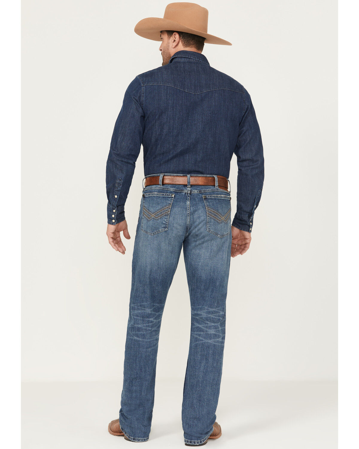 Image #3 - Wrangler Men's 42MWX 20X Medium Wash Slim Fit Bootcut Stretch Denim Jeans, Medium Wash, hi-res