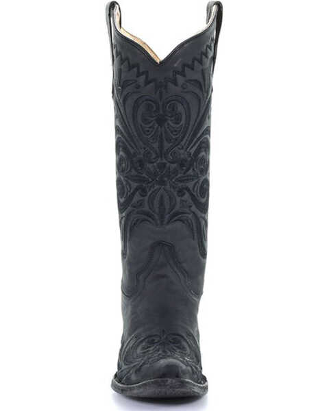 Image #5 - Circle G Women's Filigree Western Boots - Snip Toe, Black, hi-res