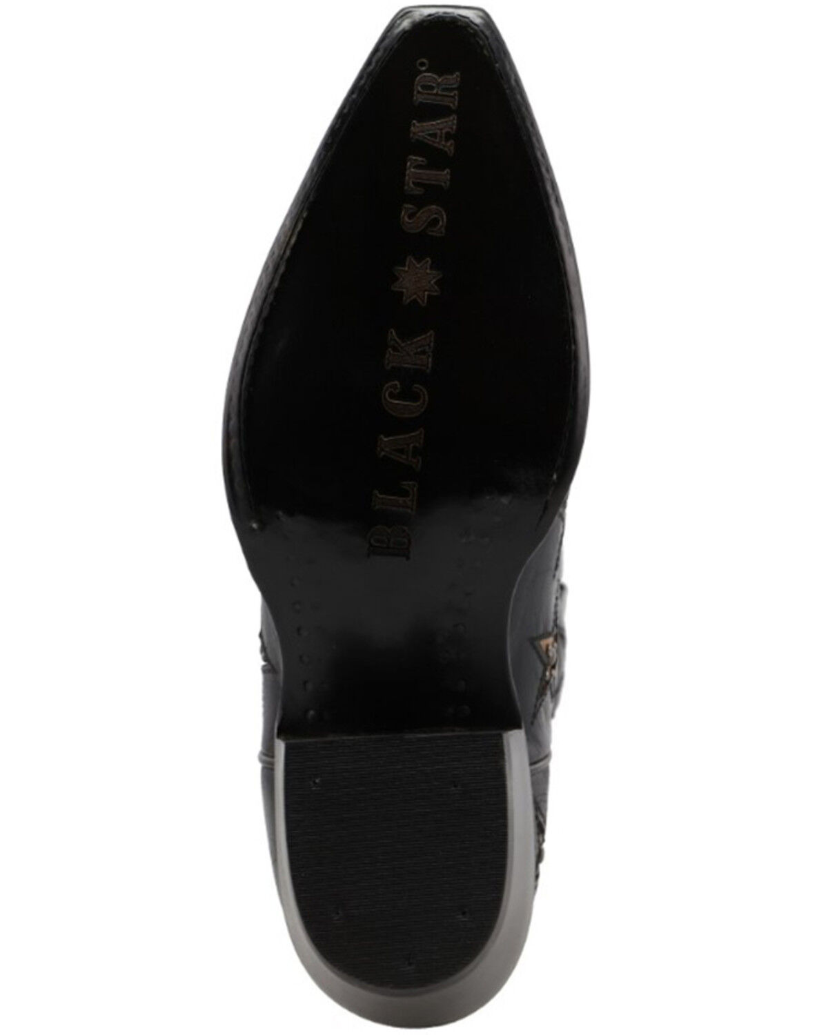 Image #7 - Black Star Women's Marfa Star Inlay Studded Leather Western Boot - Snip Toe, Black, hi-res