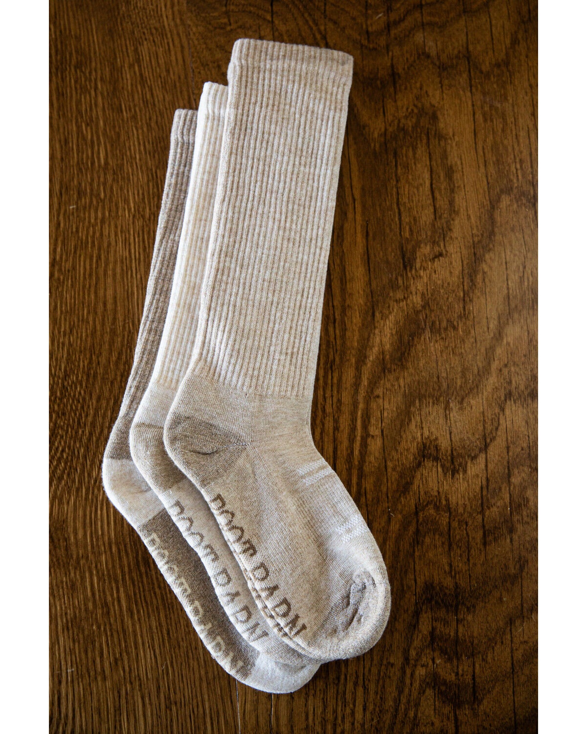 Boot Barn Women's Basic Over The Calf Sock Pack - 3 Pack, Tan, hi-res