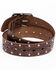 Shyanne Women's Embossed Studded Belt, Brown, hi-res