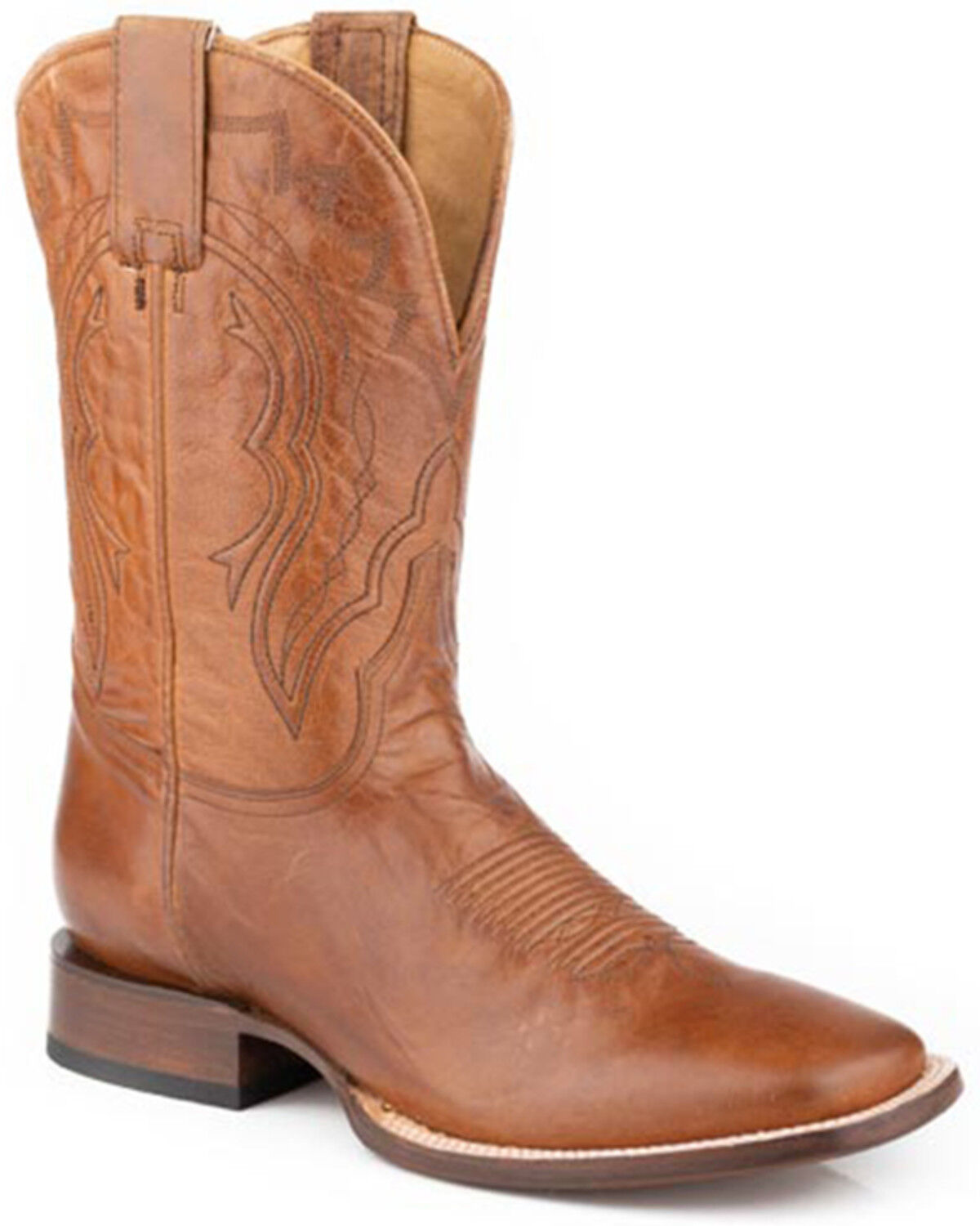 Image #1 - Stetson Men's Cassidy Western Boots - Broad Square Toe, Tan, hi-res