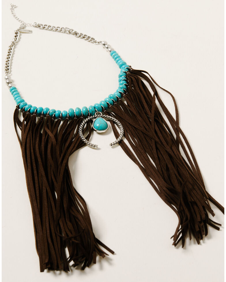 Idyllwind Women's Fringe Me Down Turquoise Necklace, Silver, hi-res