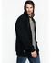 Hawx Men's Black Zip-Front Thermal Lined Hooded Jacket - Tall , Black, hi-res