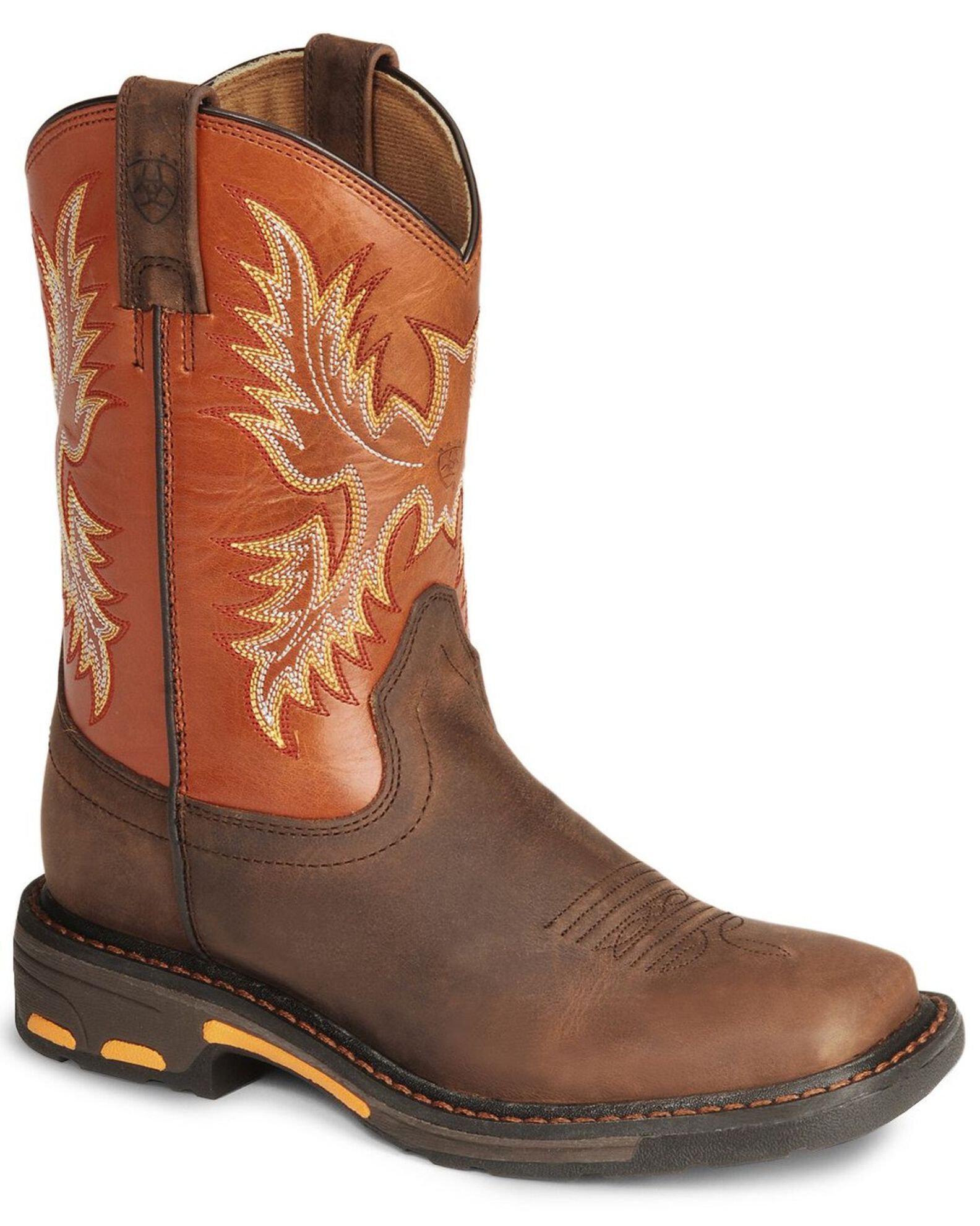 Ariat Boys Earth WorkHog Western Boots Broad Square Toe
