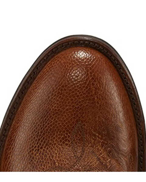 Image #4 - Tony Lama Men's Patron Saddle Exotic Smooth Western Boots - Round Toe, Cognac, hi-res