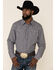 Stetson Men's Original Rugged Ombre Check Twill Plaid Long Sleeve Western Shirt , Burgundy, hi-res