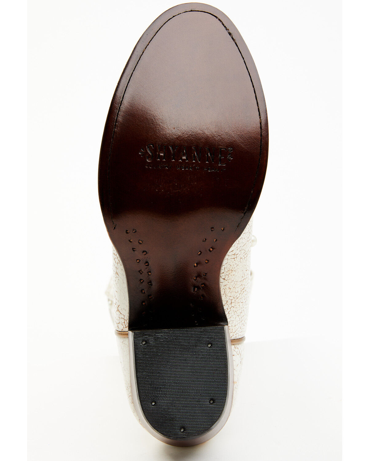 Image #7 - Shyanne Women's Byrdie Crack Embroidered Western Boots - Round Toe, Ivory, hi-res