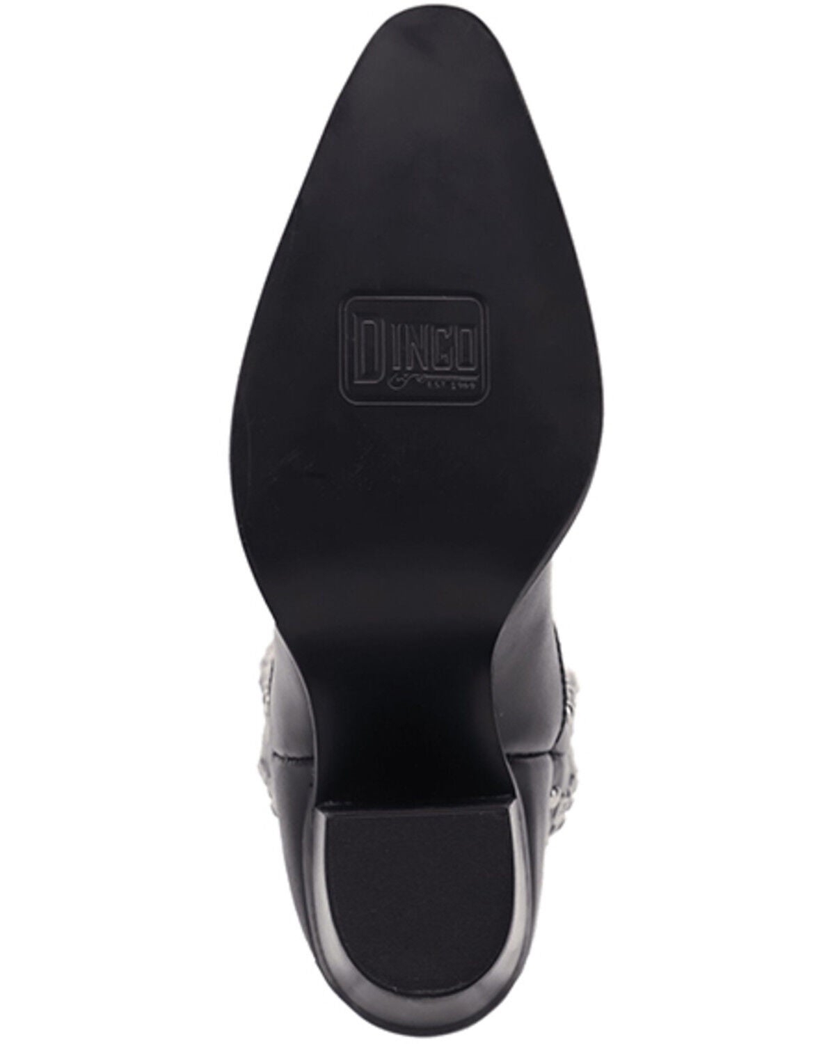 Image #9 - Dingo Women's Diamonds Forever Tall Western Boots - Round Toe, Black, hi-res