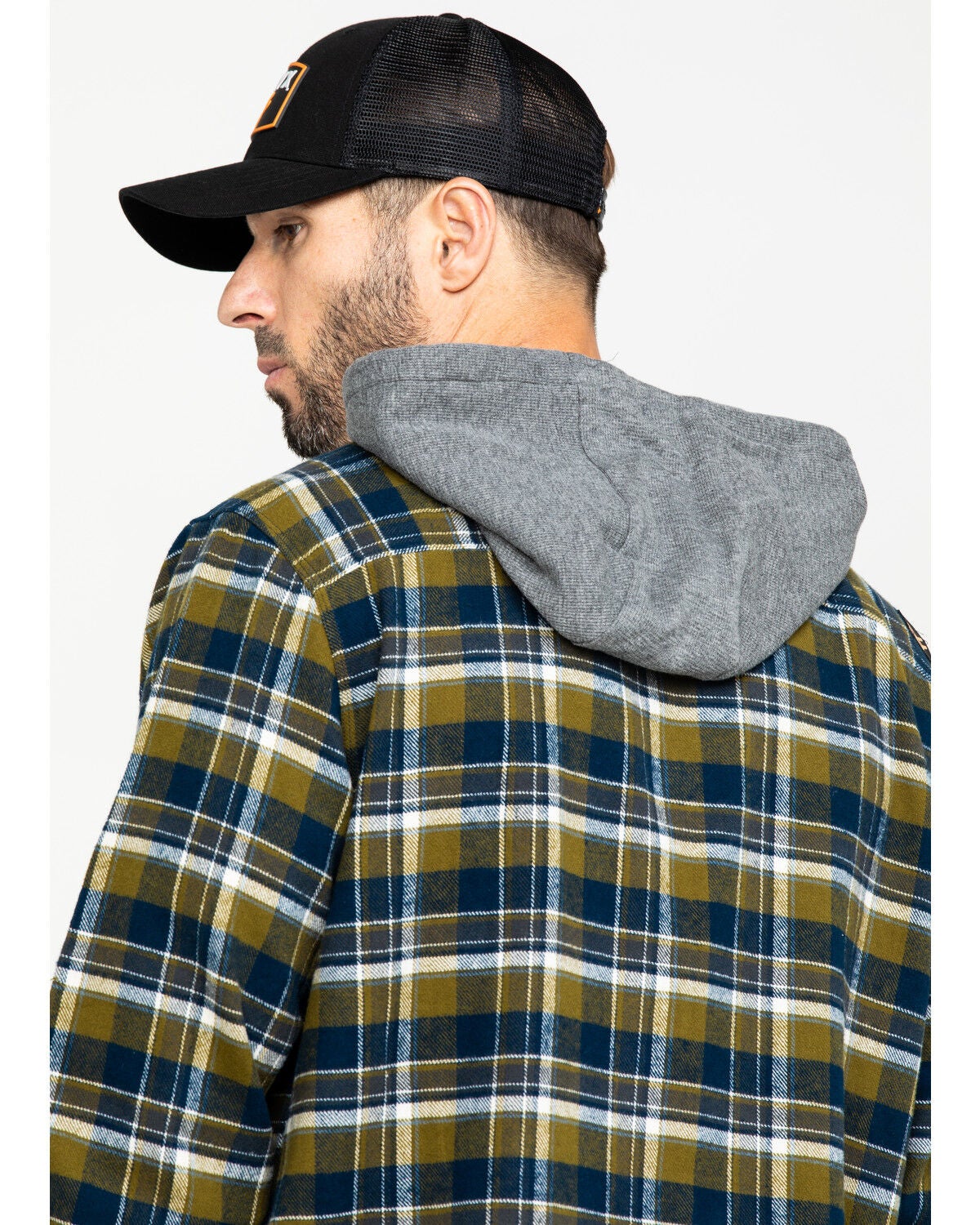 hooded flannel shirt jacket
