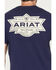 Image #4 - Ariat Men's Mesa Mesa Motif Lockup Short Sleeve Graphic T-Shirt, Blue, hi-res