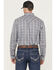 Image #4 - Cody James Men's FR Plaid Print Long Sleeve Snap Work Shirt, Indigo, hi-res