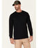 Image #1 - Hawx Men's Solid Forge Long Sleeve Work Pocket T-Shirt - Tall, Black, hi-res