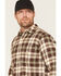 Image #2 - Carhartt Men's Hamilton Rugged Flex Lightweight Plaid Print Long Sleeve Button-Down Stretch Flannel Shirt, Green, hi-res