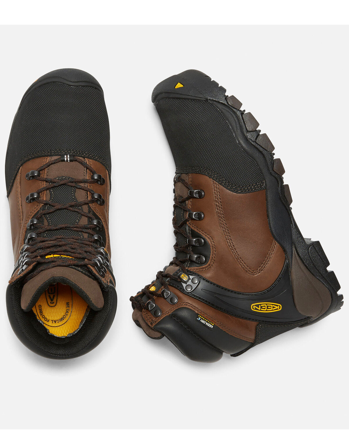 Image #4 - Keen Men's Louisville Met Guard Work Boots - Steel Toe, Brown, hi-res