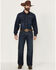 Image #1 - Cinch Men's Grant Dark Wash Relaxed Bootcut Performance Stretch Denim Jeans, Indigo, hi-res