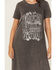 Image #2 - Blended Women's Rock & Roll Short Sleeve Graphic Midi T-Shirt Dress, Black, hi-res