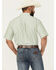 Image #4 - Ariat Men's Wrinkle Free Solid Short Sleeve Button-Down Western Shirt, Sage, hi-res